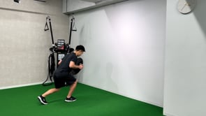 P-Step Control from Lunge w/Bring Plate Behind Head