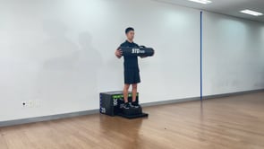 FWD Lunge Step-down w/Hit EB / Aqua Bag