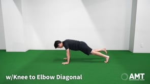 Plank w/ Knee  to Chest Diagonal
