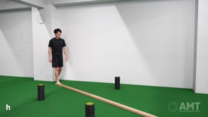 Balance Beam Walk Leg Reach