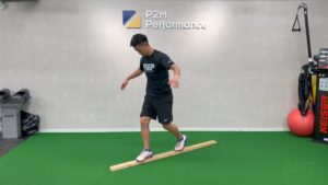 Split Stance Inline Heel Touch
