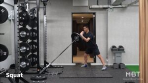 Landmine Lateral Squat