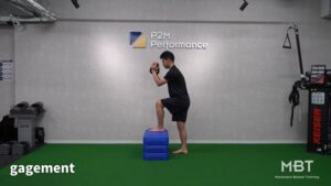 Box Step Up w/Core Engagement