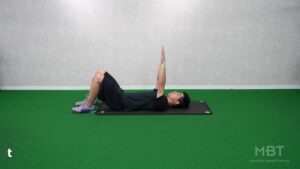Supine Hip Lift w/Arm Lift